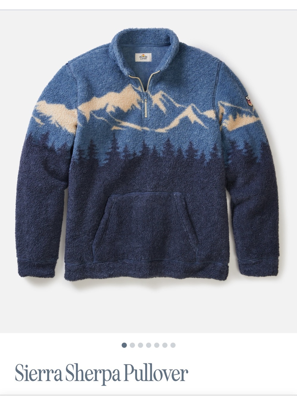 Marine Layer Sierra Sherpa Pullover - Holiday 2025 Andes Archive